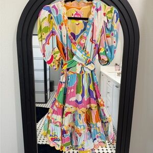 CeliaB Multicolor Abstract Mini Dress